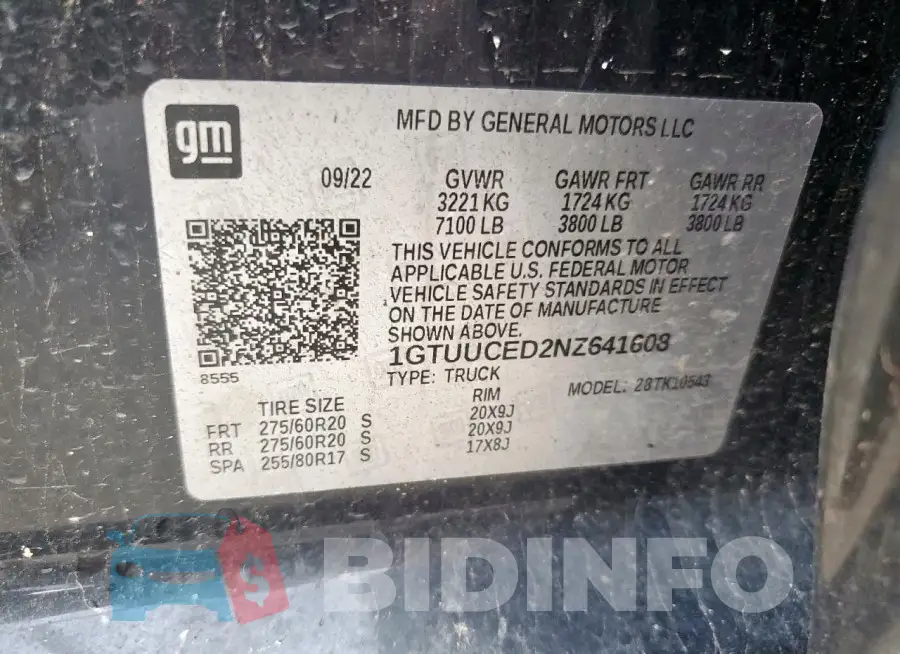 1GTUUCED2NZ641608 Photo# 12