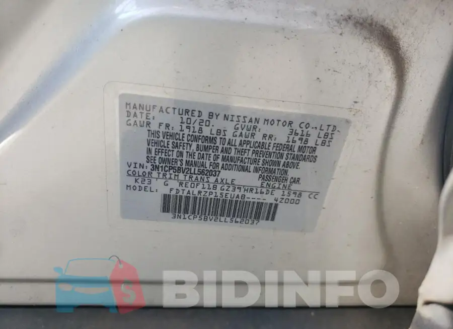 3N1CP5BV2LL562037 Photo# 12