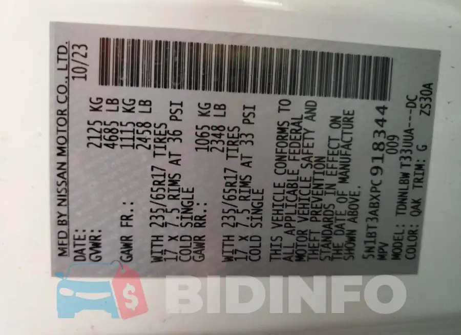5N1BT3ABXPC918344 Photo# 12