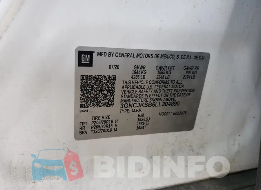 3GNCJKSB6LL304890 Photo# 12