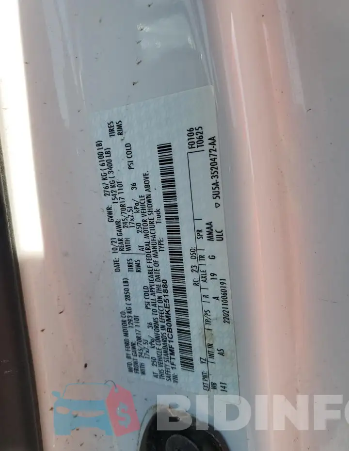 1FTMF1CB0MKE51880 Photo# 12