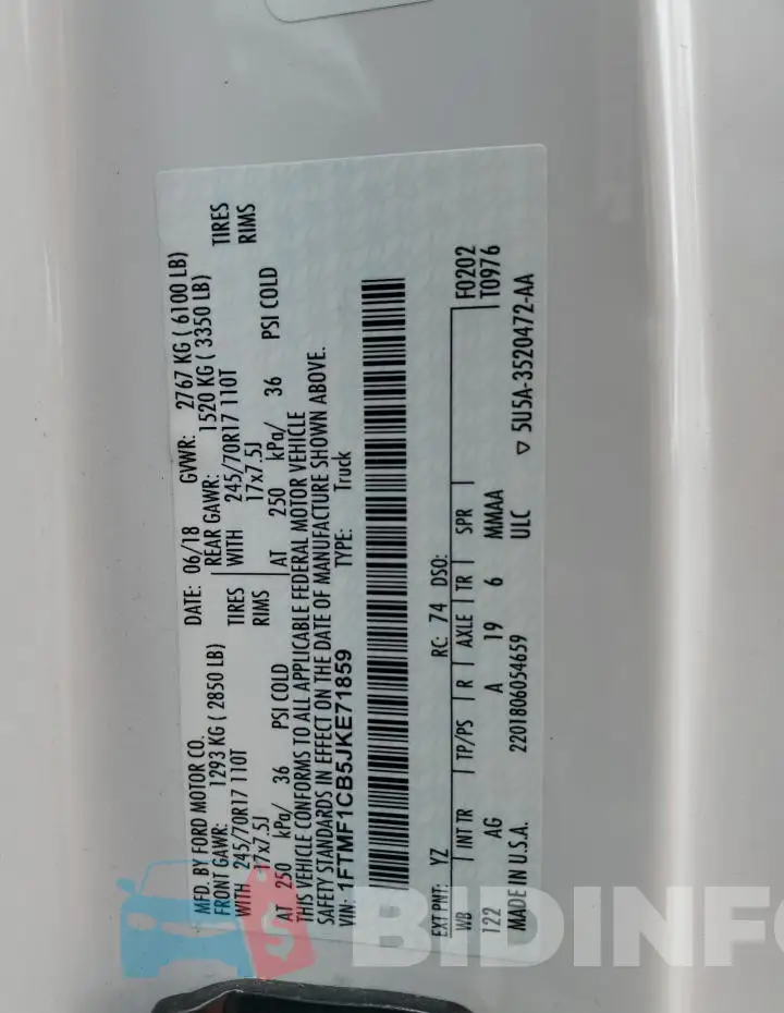 1FTMF1CB5JKE71859 Photo# 13
