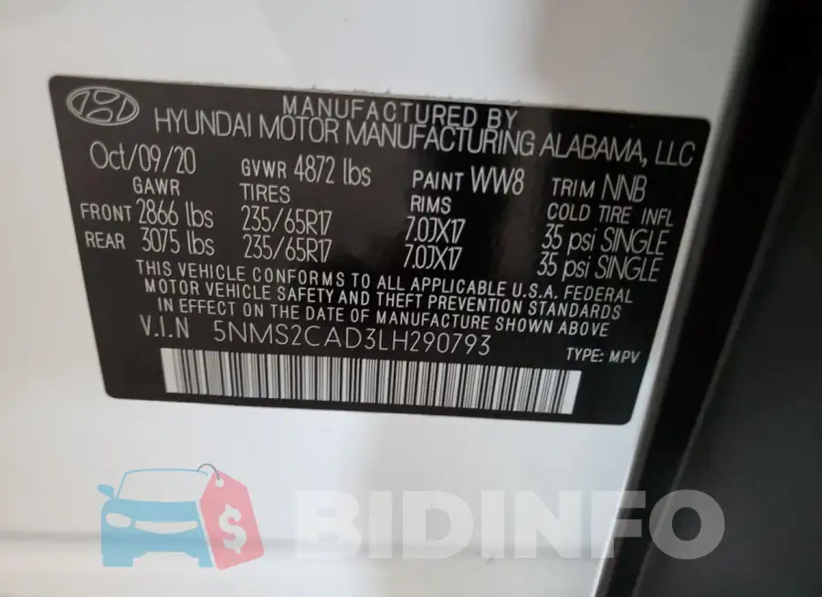 5NMS2CAD3LH290793 Photo# 12