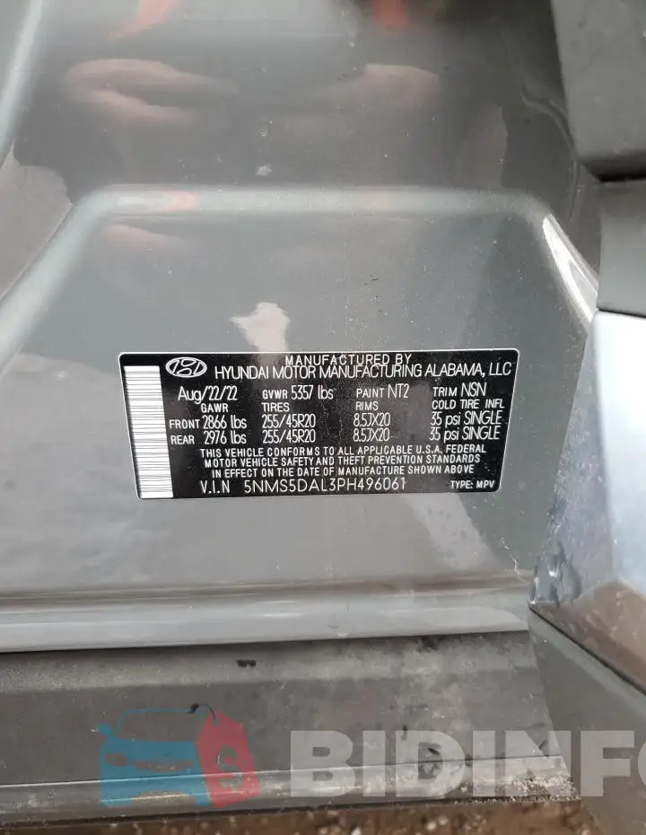 5NMS5DAL3PH496061 Photo# 13