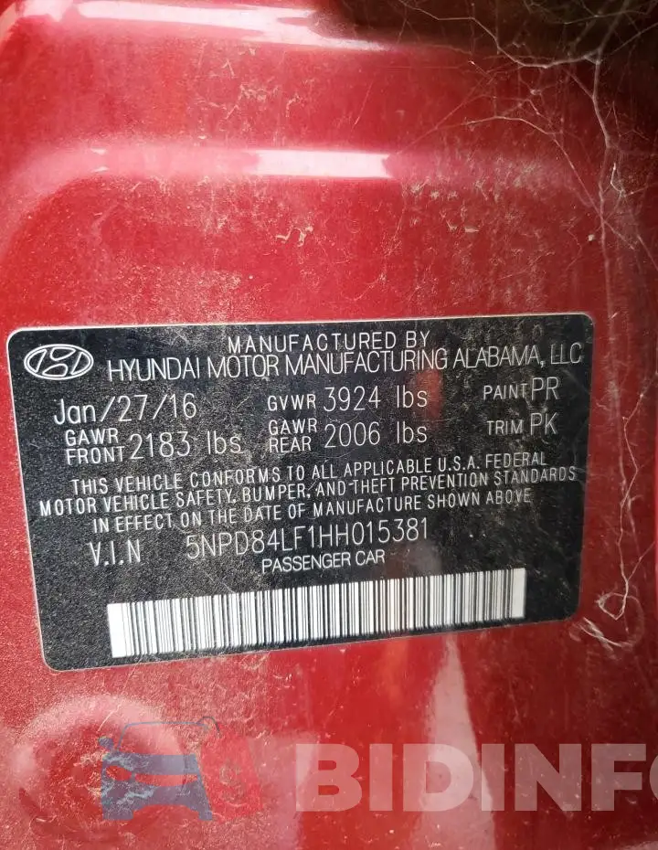 5NPD84LF1HH015381 Photo# 13