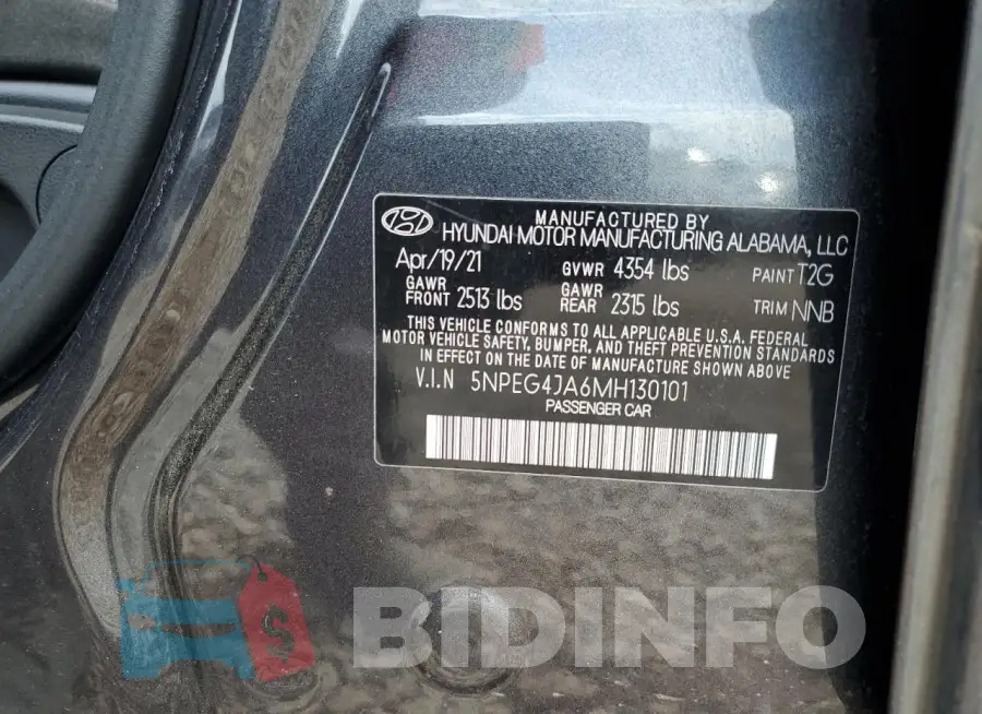 5NPEG4JA6MH130101 Photo# 12
