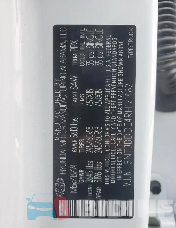5NTJBDDE4RH121482 Photo# 12