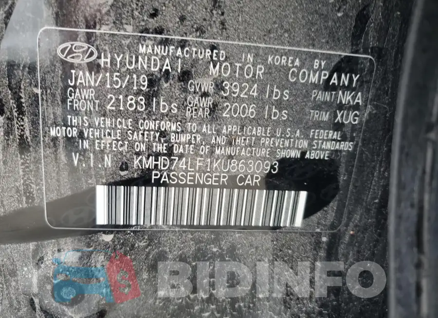 KMHD74LF1KU863093 Photo# 12