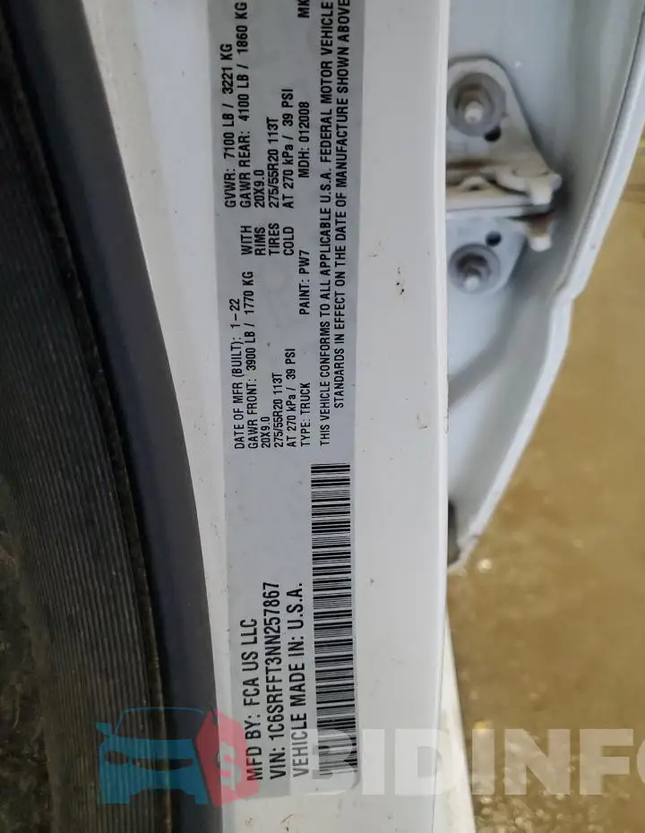 1C6SRFFT3NN257867 Photo# 12