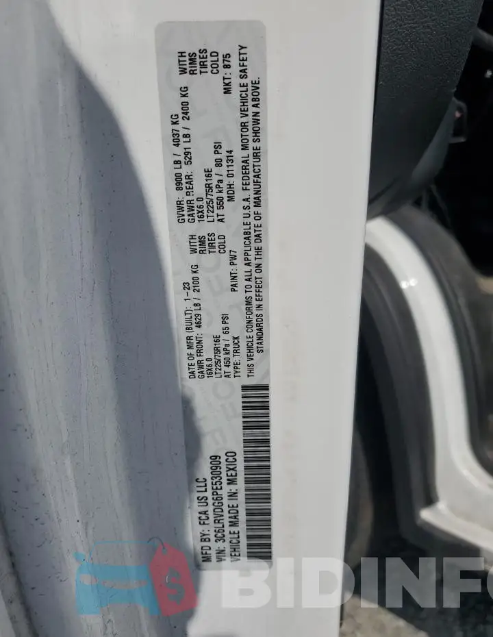 3C6LRVDG6PE530909 Photo# 13
