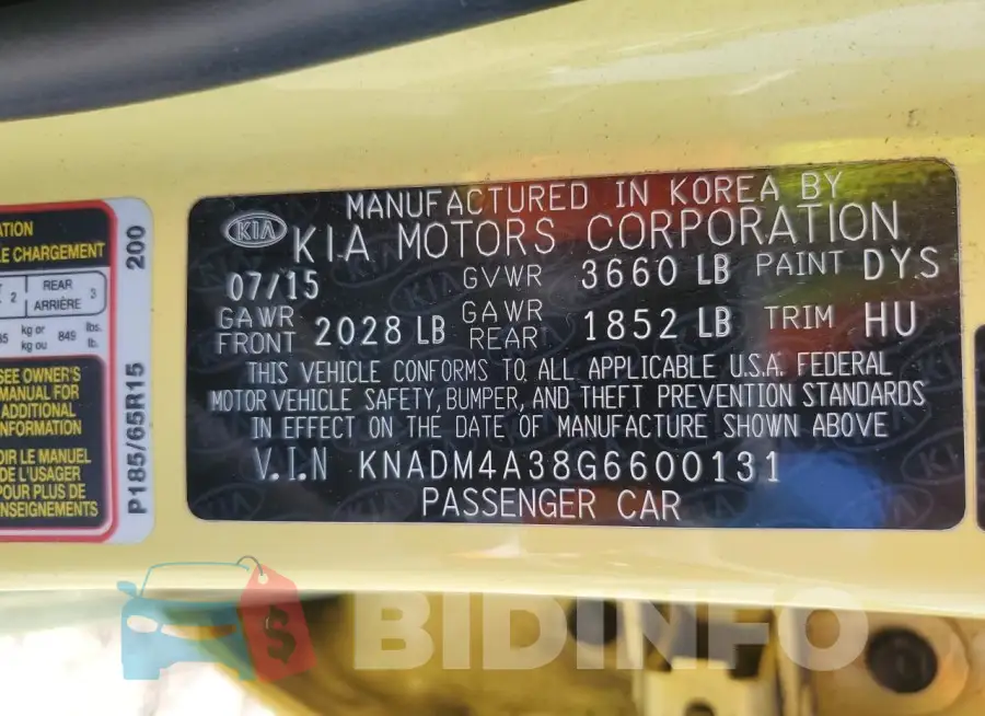 KNADM4A38G6600131 Photo# 12