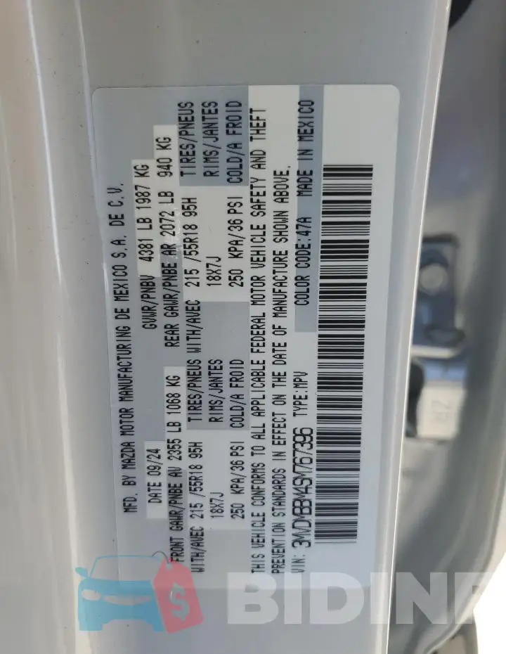 3MVDMBBM4SM767396 Photo# 13