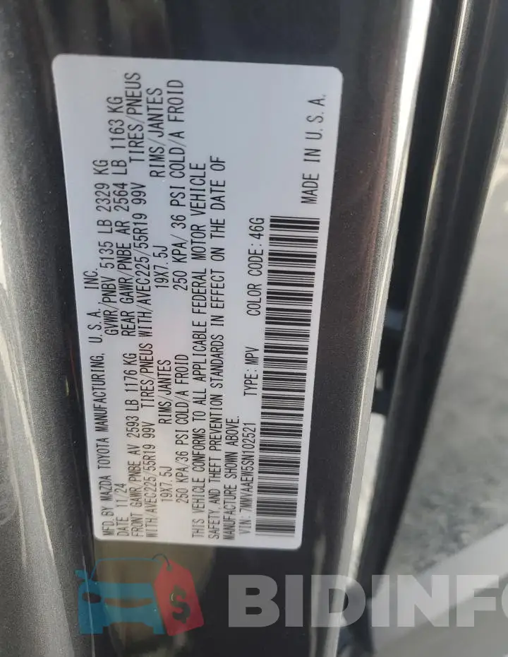 7MMVAAEW5SN102521 Photo# 13
