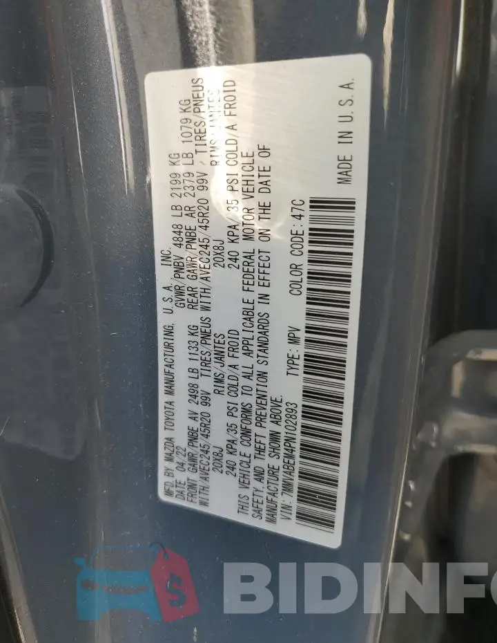 7MMVABEM4PN102893 Photo# 14