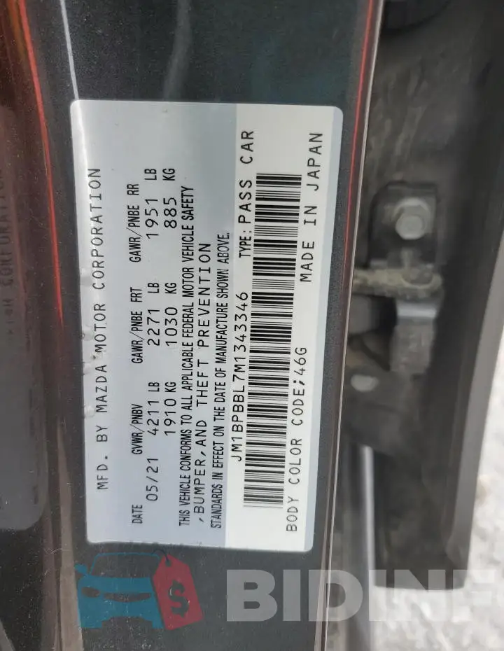 JM1BPBBL7M1343346 Photo# 12