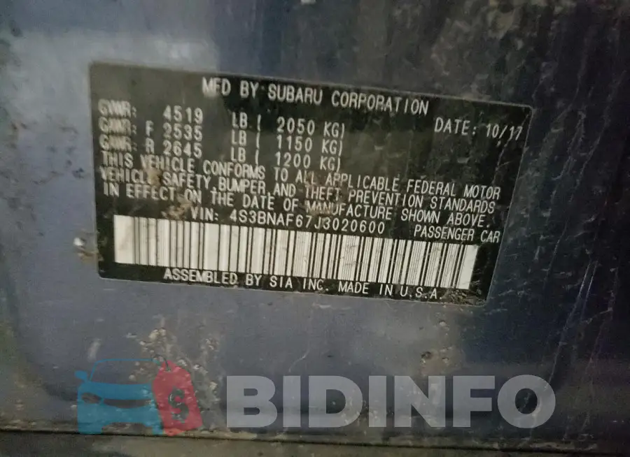 4S3BNAF67J3020600 Photo# 12