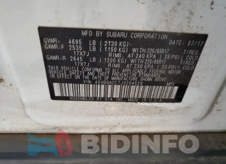 4S4BSACC7J3204529 Photo# 13