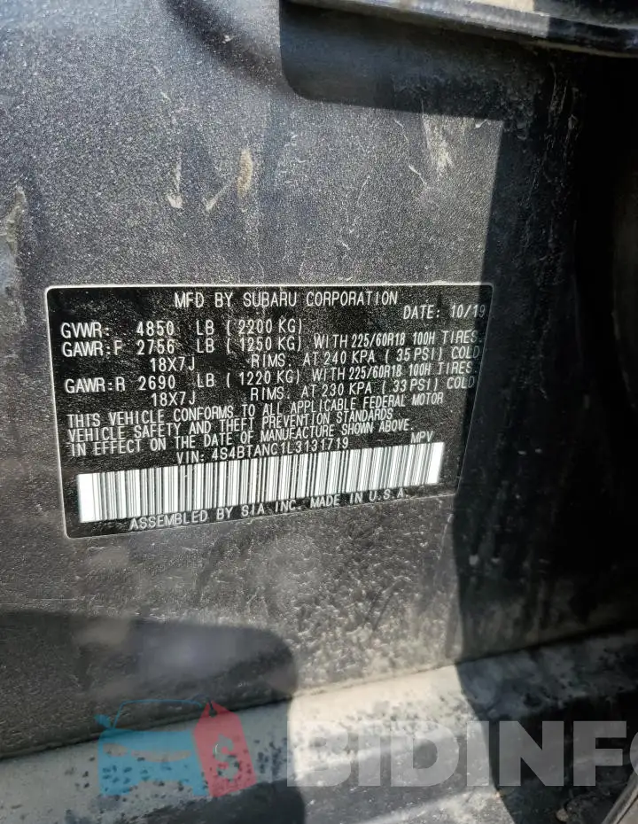 4S4BTANC1L3131719 Photo# 13