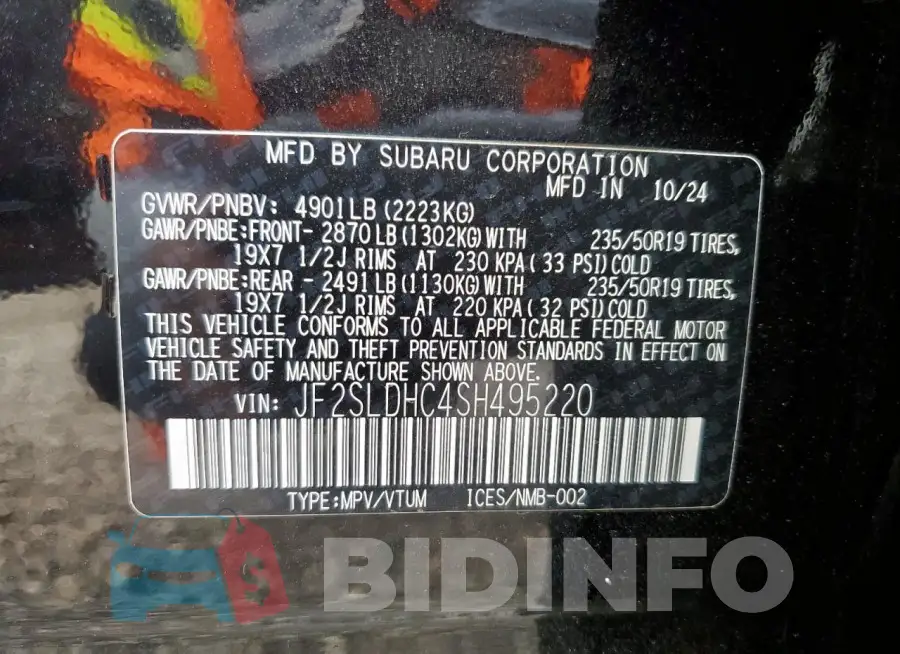 JF2SLDHC4SH495220 Photo# 13