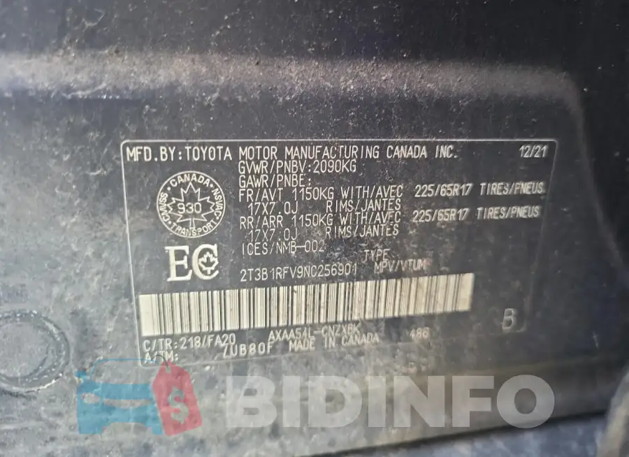 2T3B1RFV9NC256901 Photo# 13