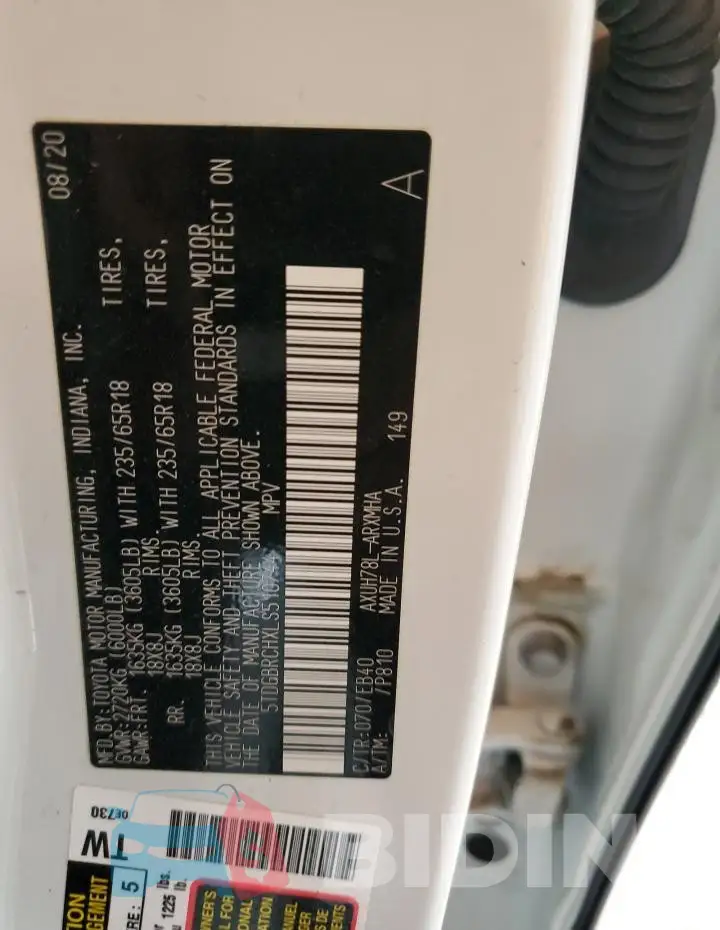 5TDGBRCHXLS510744 Photo# 13
