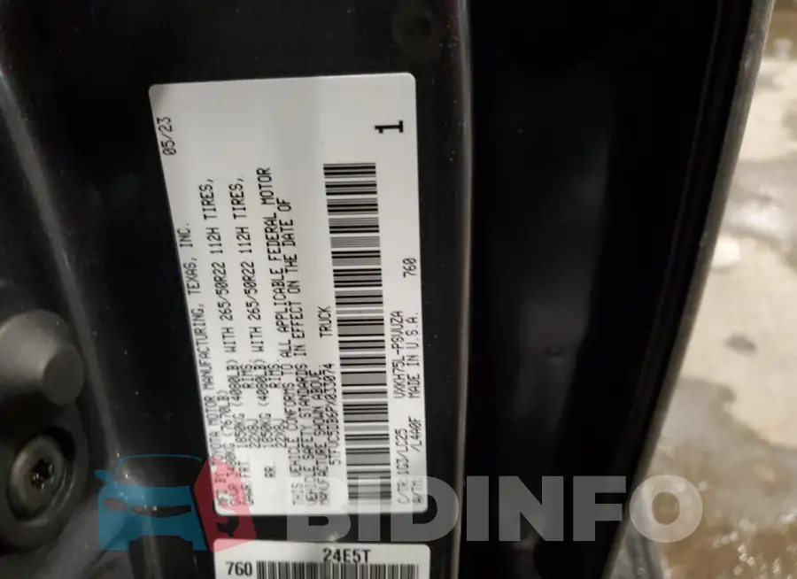 5TFVC5DB6PX033074 Photo# 12