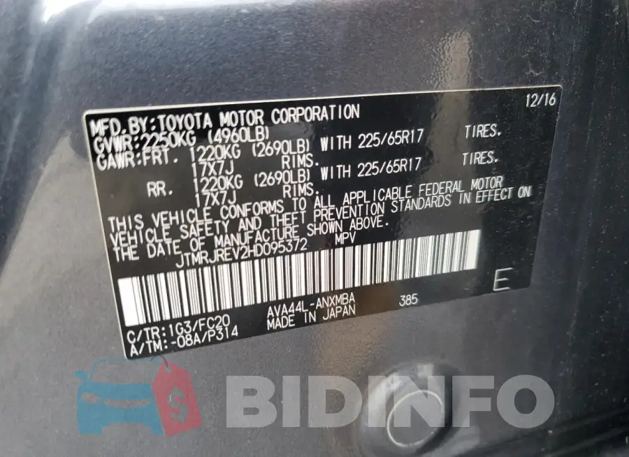 JTMRJREV2HD095372 Photo# 12