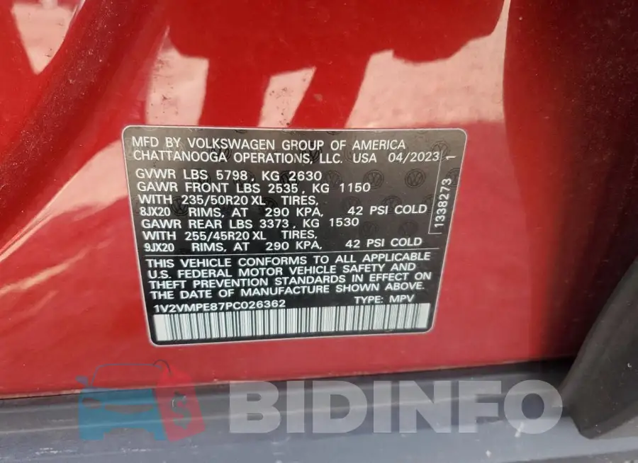 1V2VMPE87PC026362 Photo# 13
