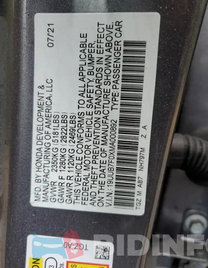19UUB7F0XMA000892 Photo# 12
