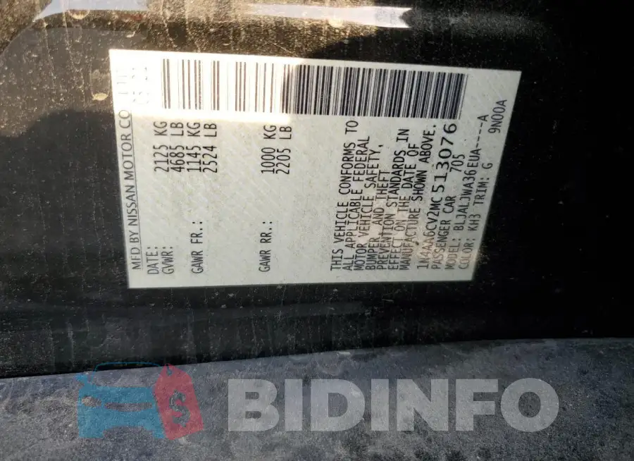 1N4AA6CV2MC513076 Photo# 12