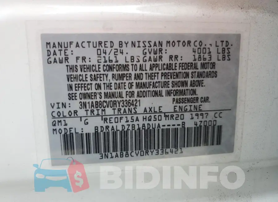 3N1AB8CV0RY336421 Photo# 13