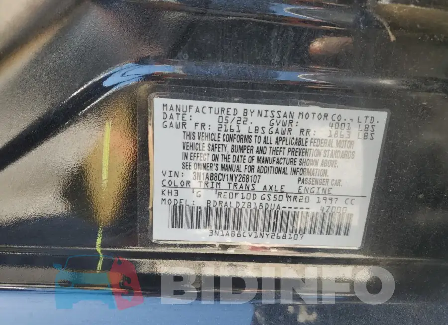 3N1AB8CV1NY268107 Photo# 13