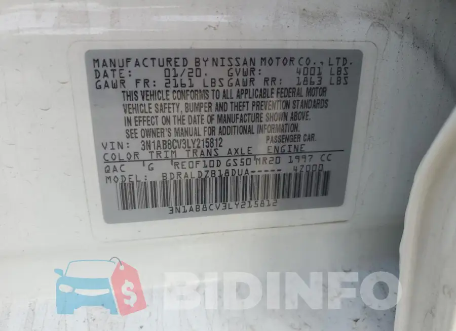3N1AB8CV3LY215812 Photo# 12