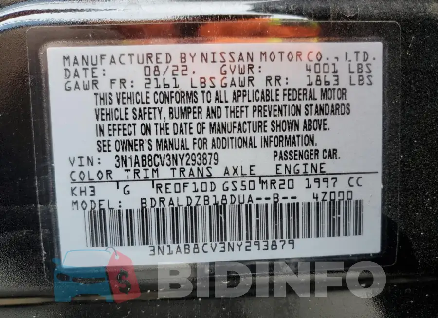 3N1AB8CV3NY293879 Photo# 13