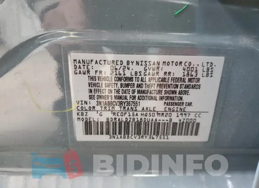 3N1AB8CV3RY367551 Photo# 12