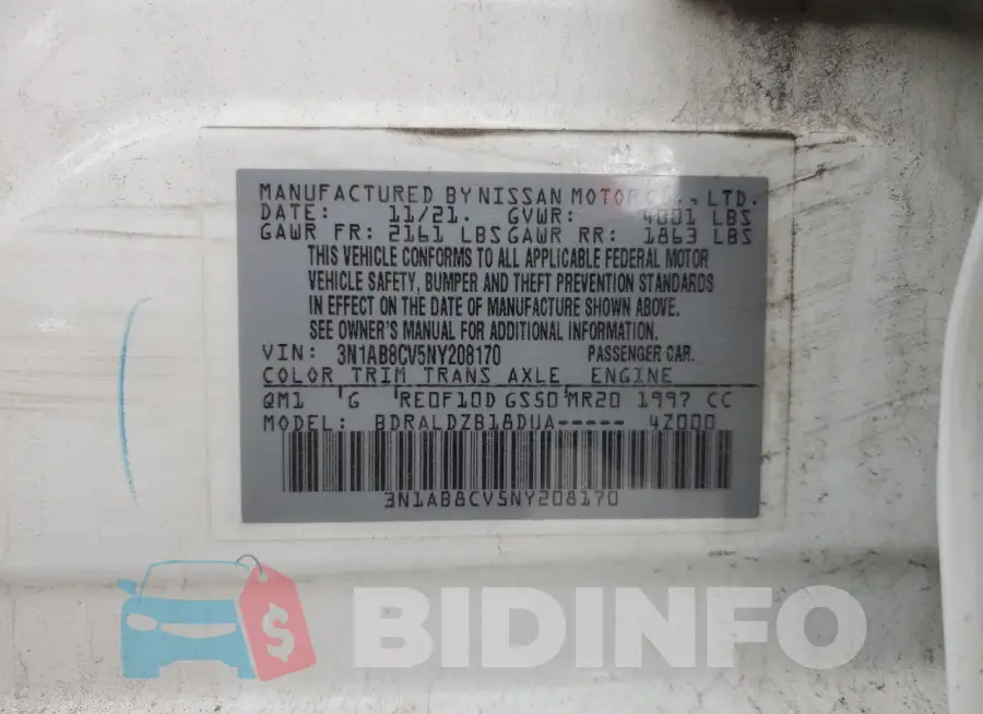 3N1AB8CV5NY208170 Photo# 12