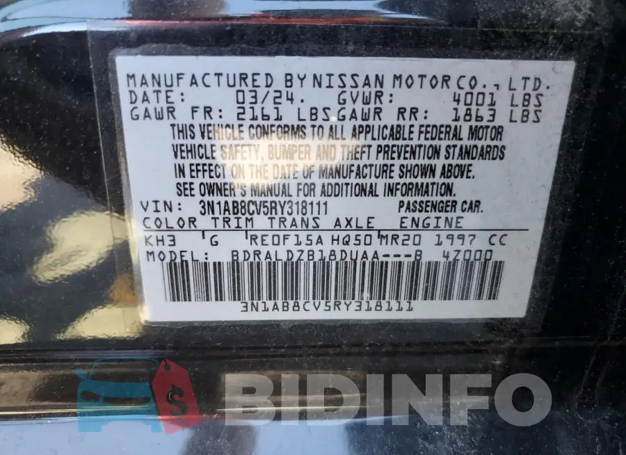 3N1AB8CV5RY318111 Photo# 12