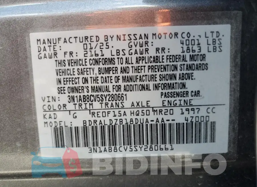 3N1AB8CV5SY280661 Photo# 12