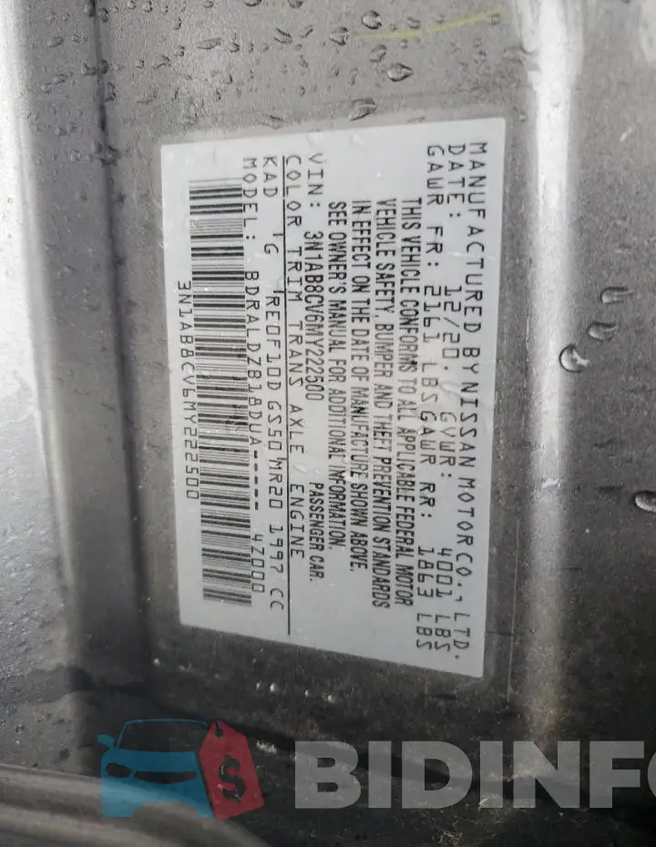 3N1AB8CV6MY222500 Photo# 13
