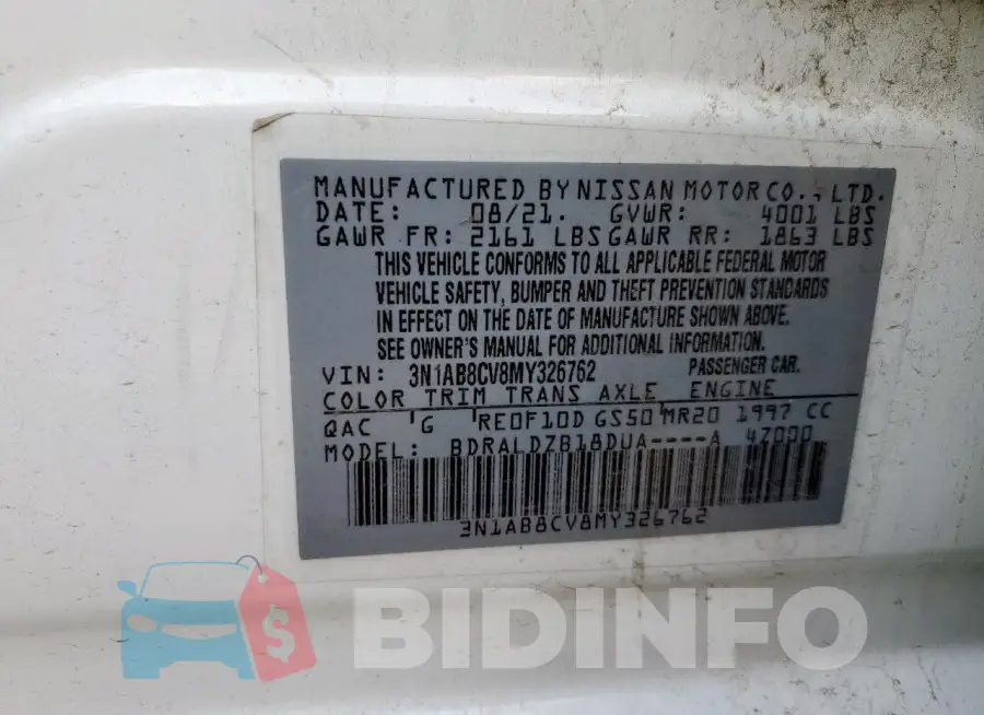 3N1AB8CV8MY326762 Photo# 12