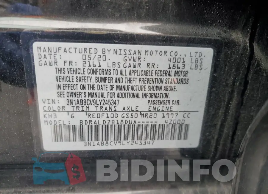 3N1AB8CV9LY245347 Photo# 12