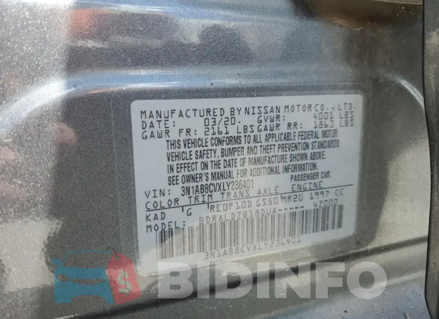 3N1AB8CVXLY236401 Photo# 13