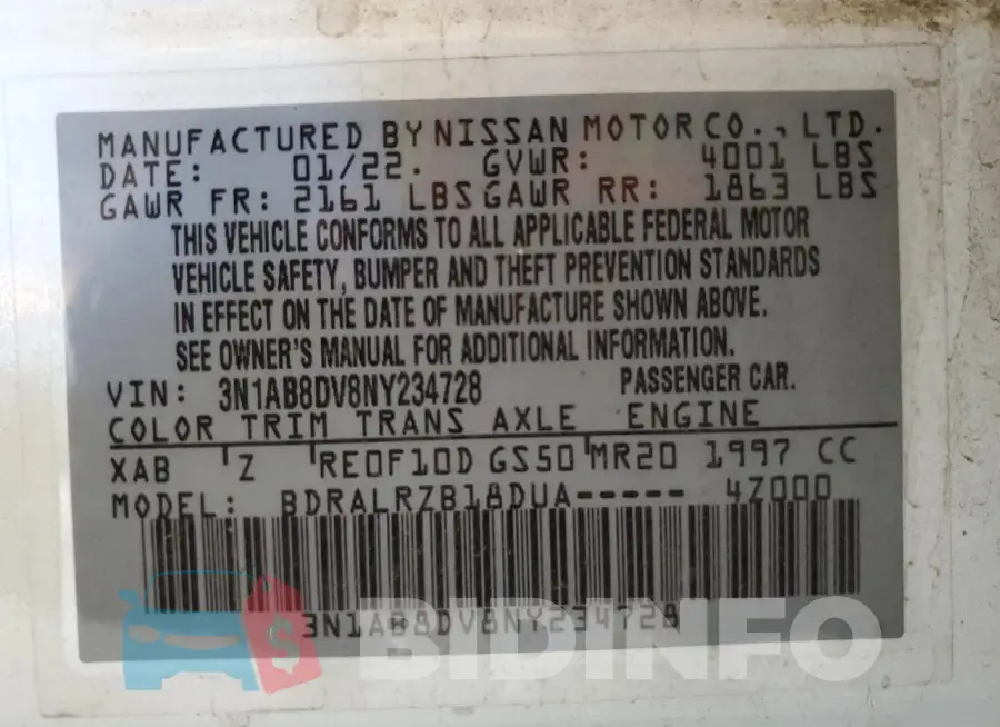 3N1AB8DV8NY234728 Photo# 12