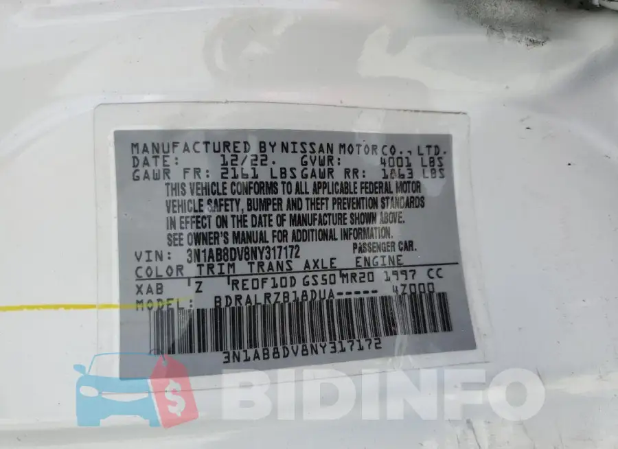 3N1AB8DV8NY317172 Photo# 13
