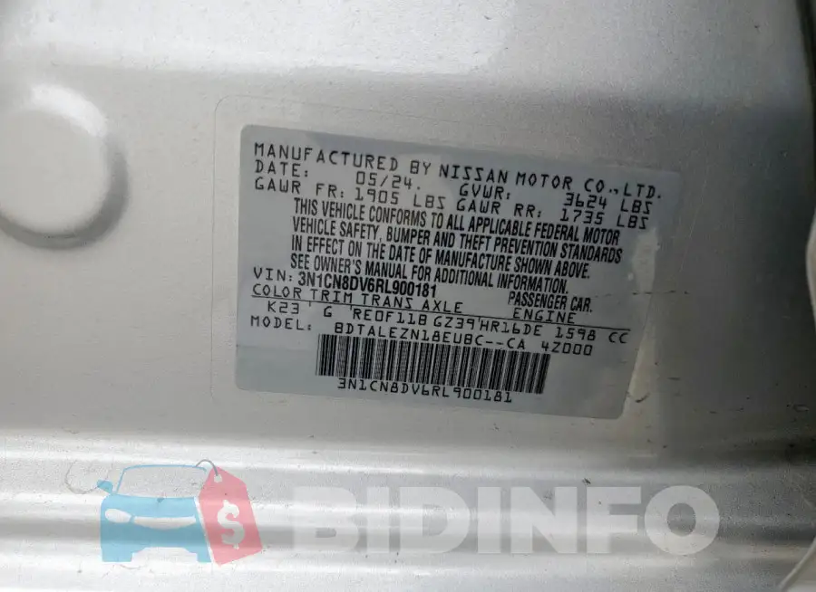 3N1CN8DV6RL900181 Photo# 12