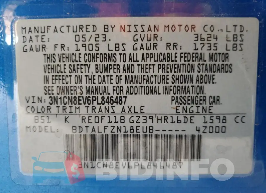 3N1CN8EV6PL846487 Photo# 12