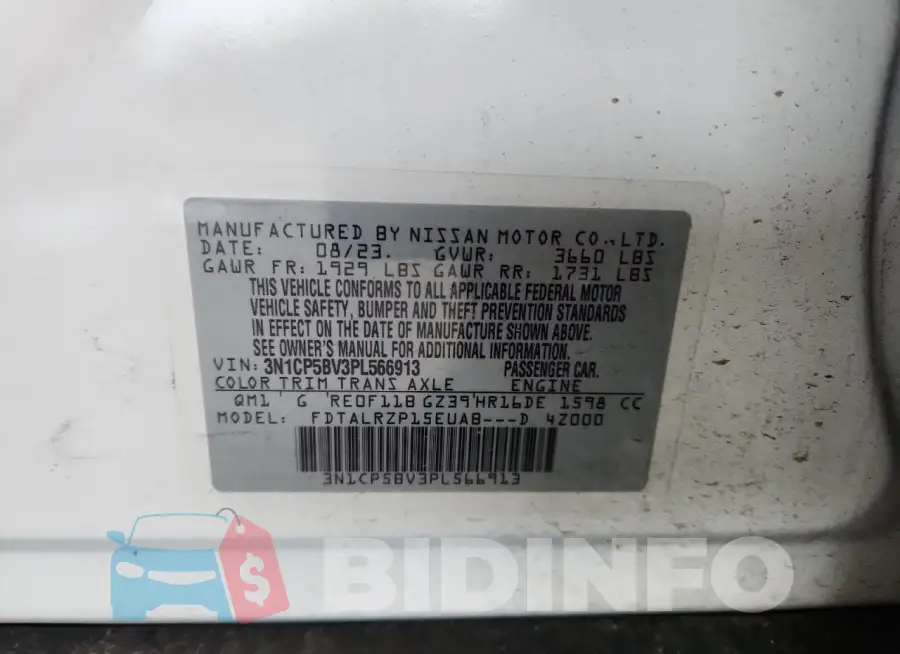 3N1CP5BV3PL566913 Photo# 13