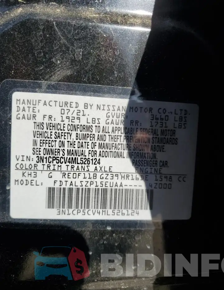 3N1CP5CV4ML526124 Photo# 14
