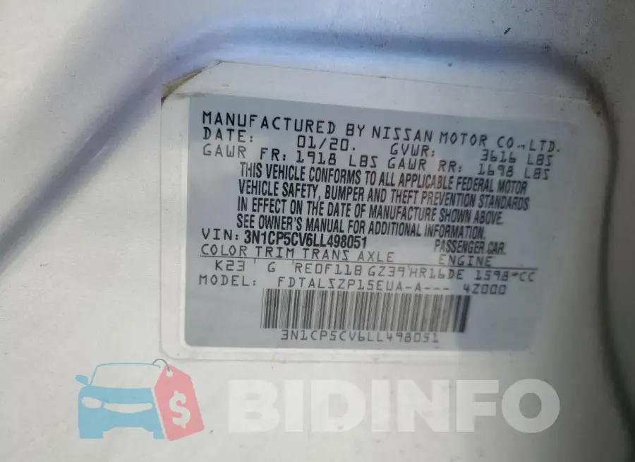 3N1CP5CV6LL498051 Photo# 13