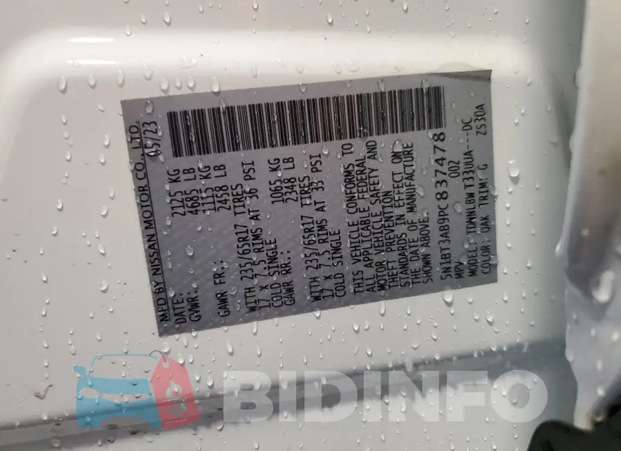 5N1BT3AB9PC837478 Photo# 14